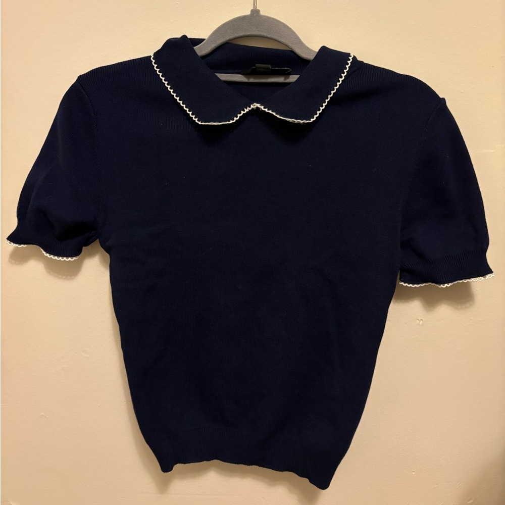Zara Dark Blue Knit Top